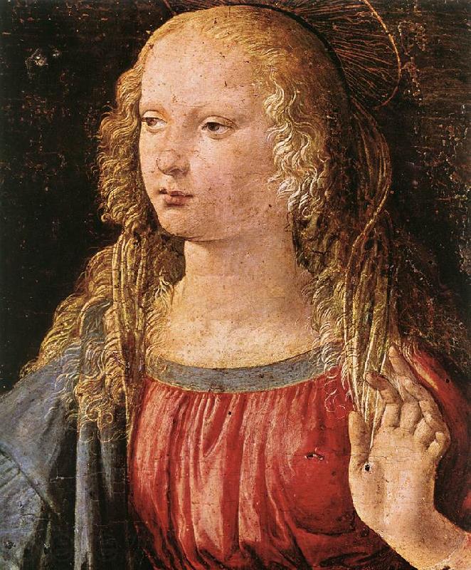 LEONARDO da Vinci Annunciation (detail) dfe